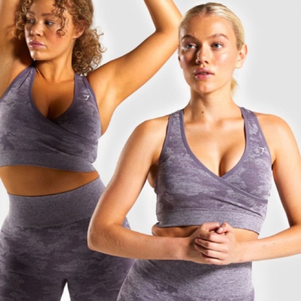 Brand new! Gym shark camo seamless sports bra